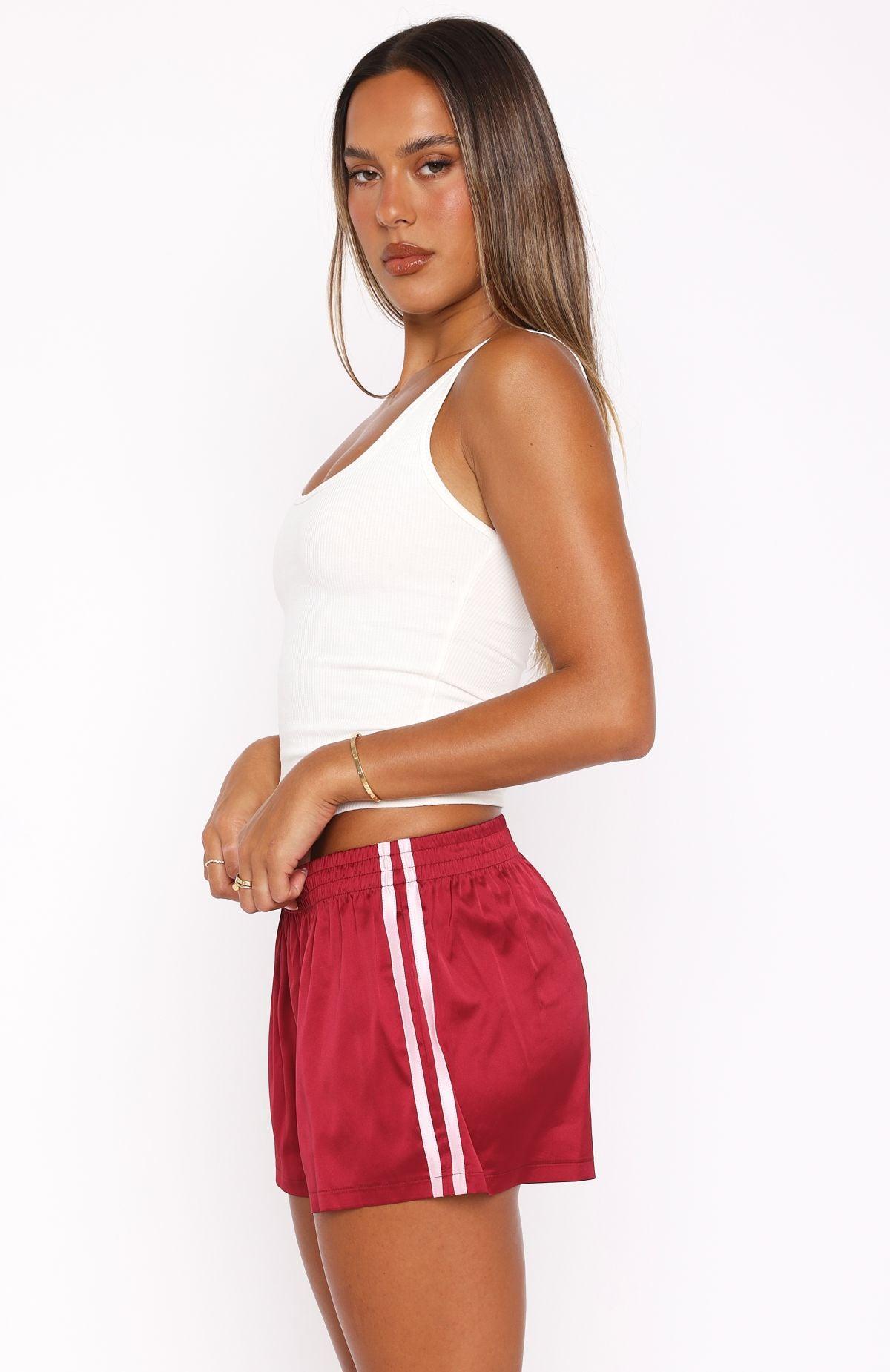 Visit Me Again Shorts Red/Pink Product Image
