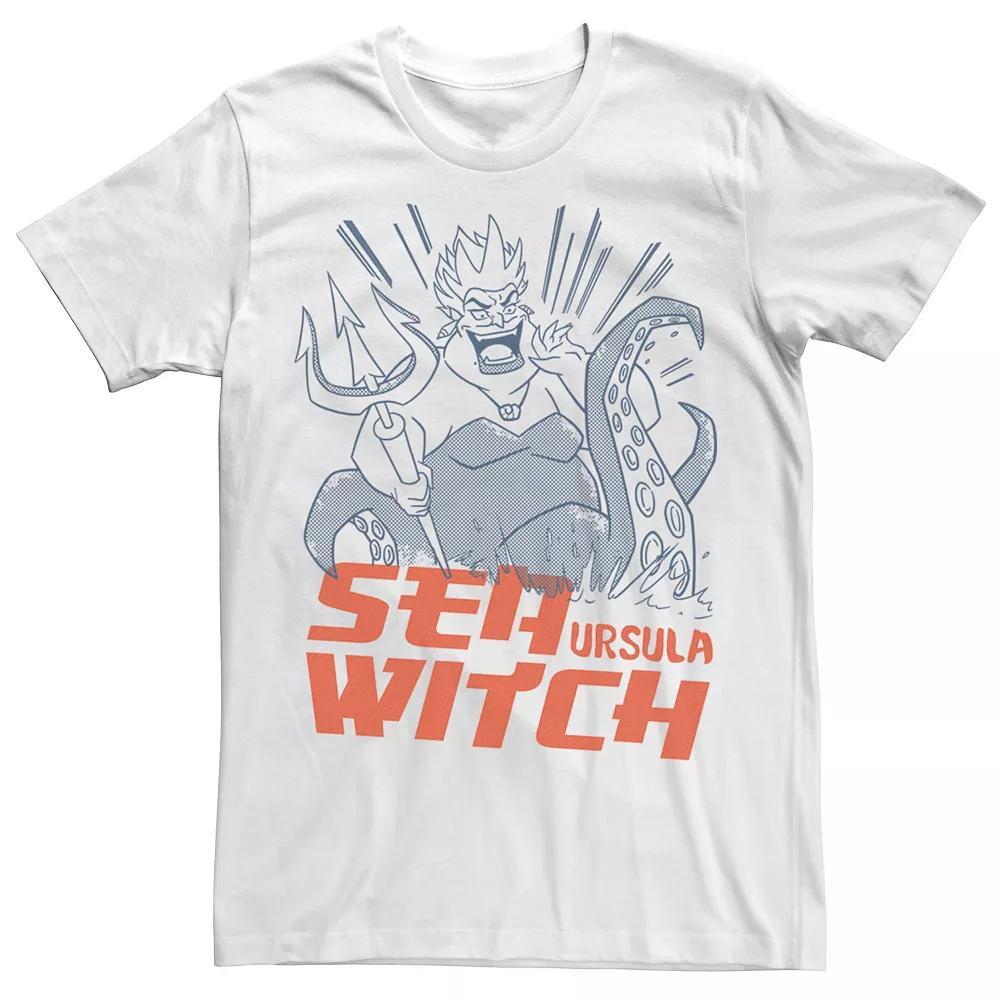 Men's Disney Villains Ursula Sea Witch Outline Tee, Size: XL, White Product Image