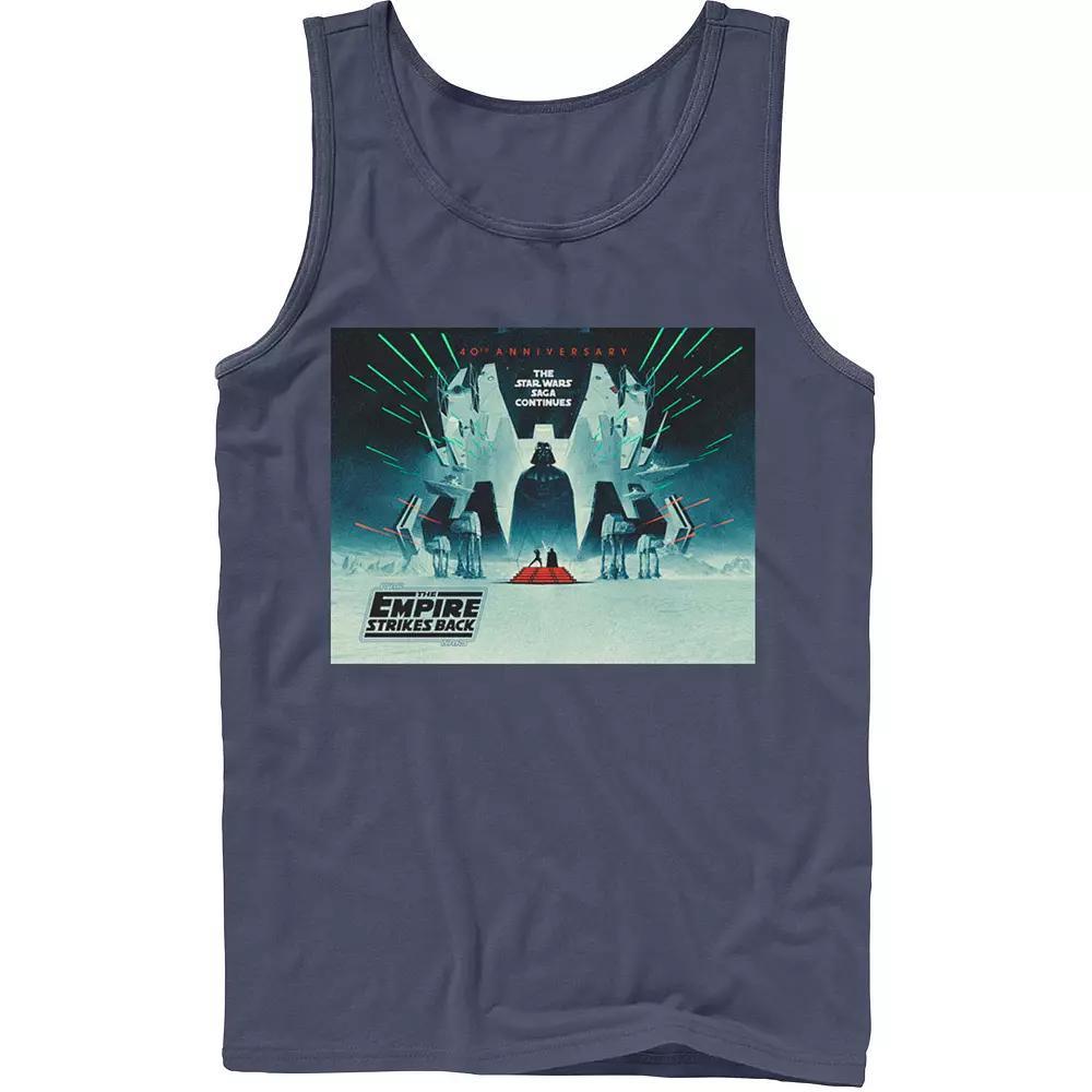 Men's Star Wars: The Empire Strikes Back 40th Anniversary Poster Tank Top, Size: Large, White Product Image