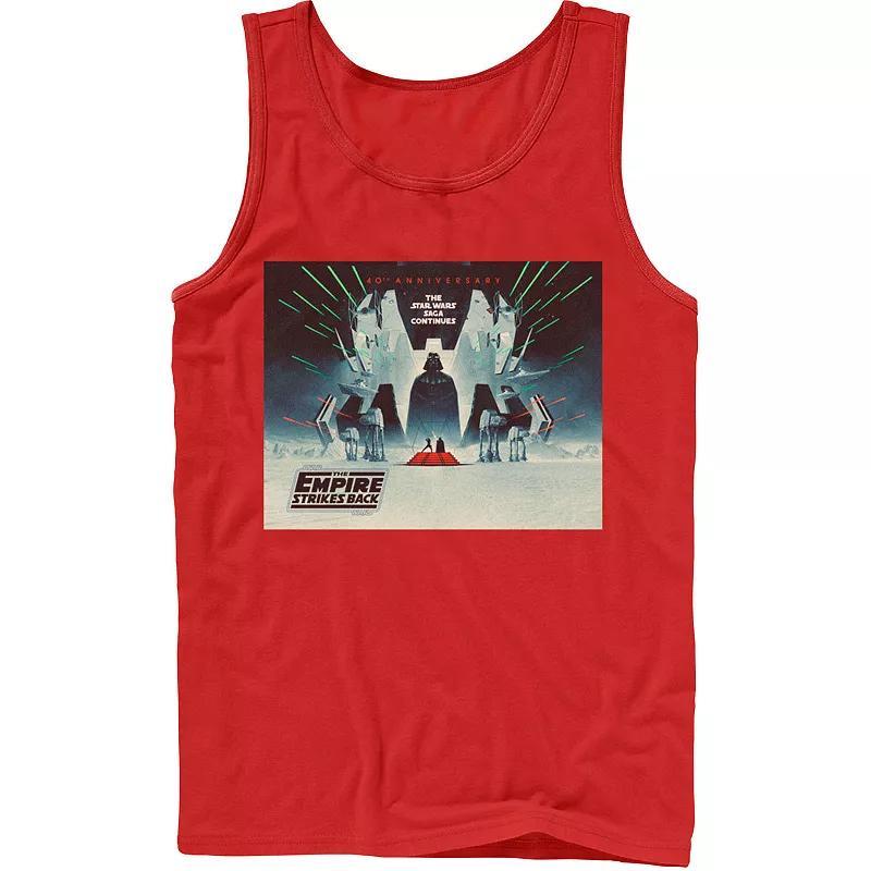 Men's Star Wars: The Empire Strikes Back 40th Anniversary Poster Tank Top, Size: Large, White Product Image