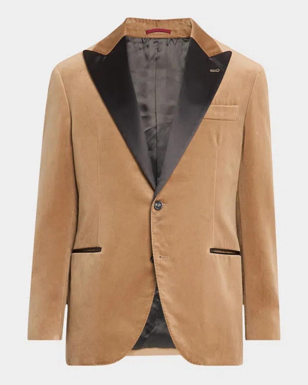 Mens Peak-Lapel Velvet Dinner Jacket Product Image
