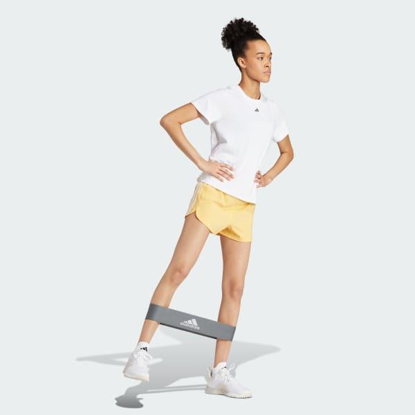 adidas Pacer Training 3-Stripes Woven High-Rise Shorts Aurora Ruby S 3 Womens Product Image