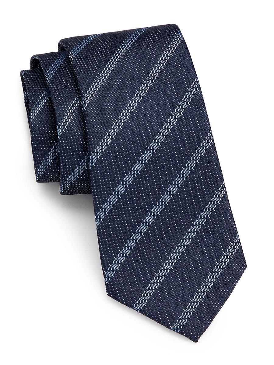 Mens Diagonal Stripe Silk Tie Product Image