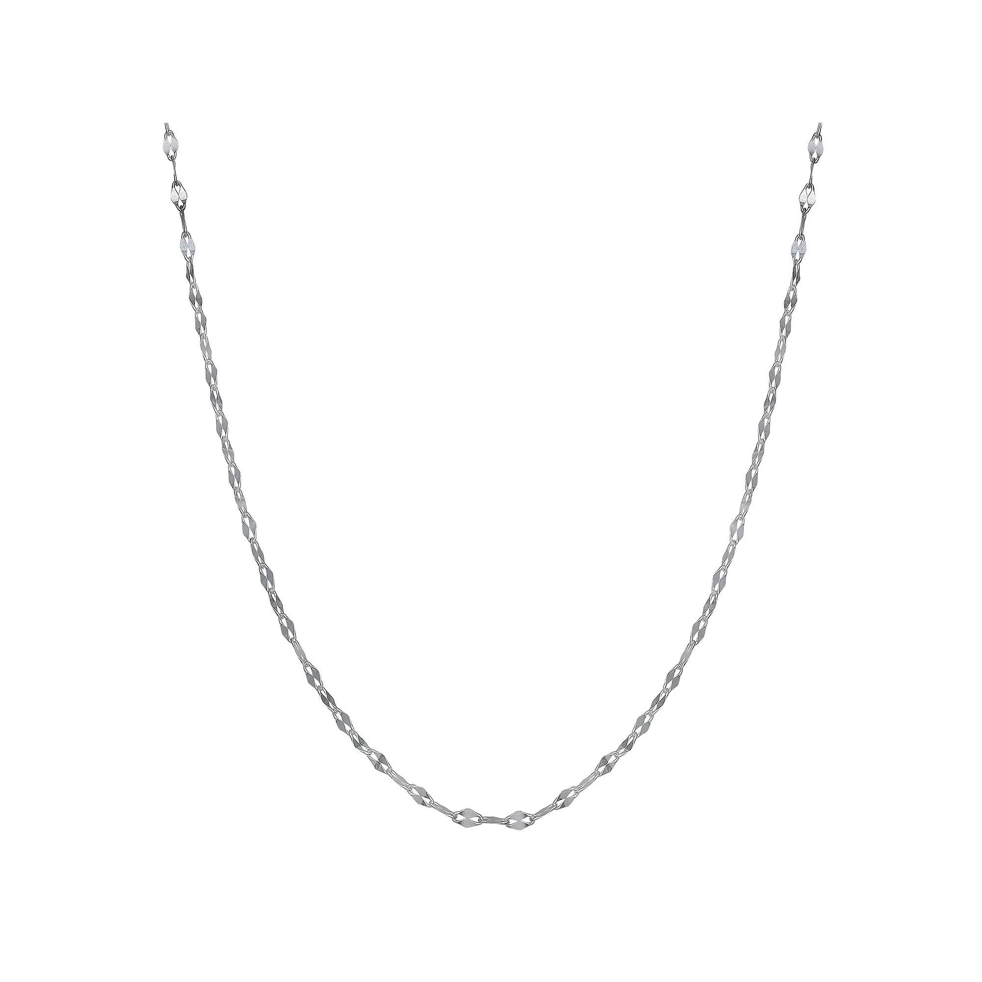 PRIMROSE Sterling Silver Diamond Cut Chain Necklace, Women's, Size: 18", Silver Tone Product Image