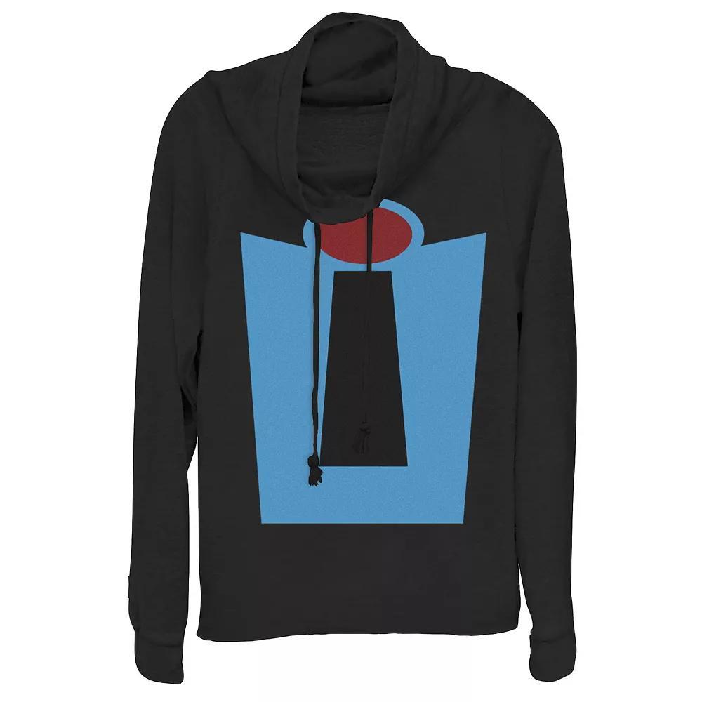 Disney / Pixar's Incredibles Blue Suit Juniors' Halloween Cowlneck Graphic Lightweight Long Sleeve, Girl's, Size: XXL, Black Product Image