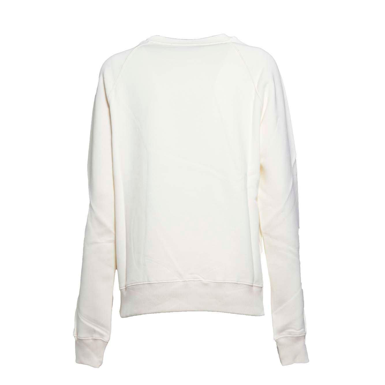 MSGM Logo Printed Ribbed Sweatshirt In Panna Product Image