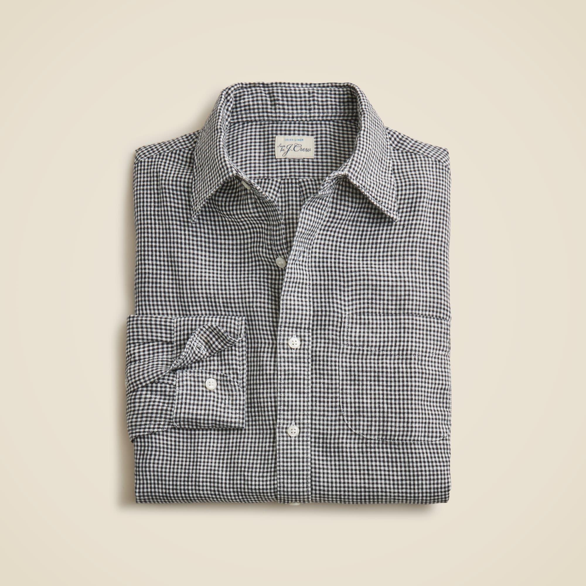 Baird McNutt Irish linen point-collar shirt Product Image