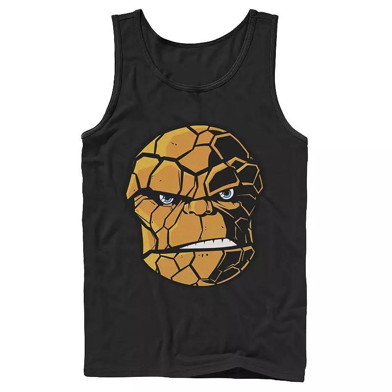 Men's Marvel Fantastic Four The Thing Big Face Tank Top, Boy's, Size: XL, Black Product Image