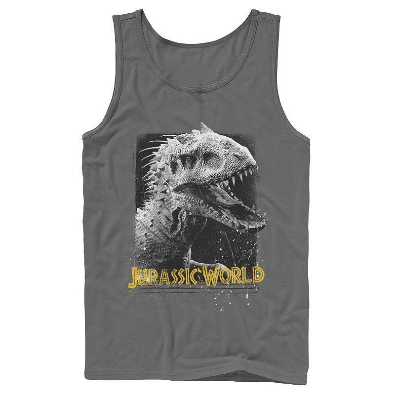 Men's Jurassic World Indominus Rex Profile View Graphic Tank Top, Size: Small, Grey Product Image