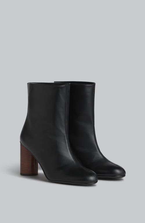 CO Leather Front-seam Boots 85 In Black Product Image