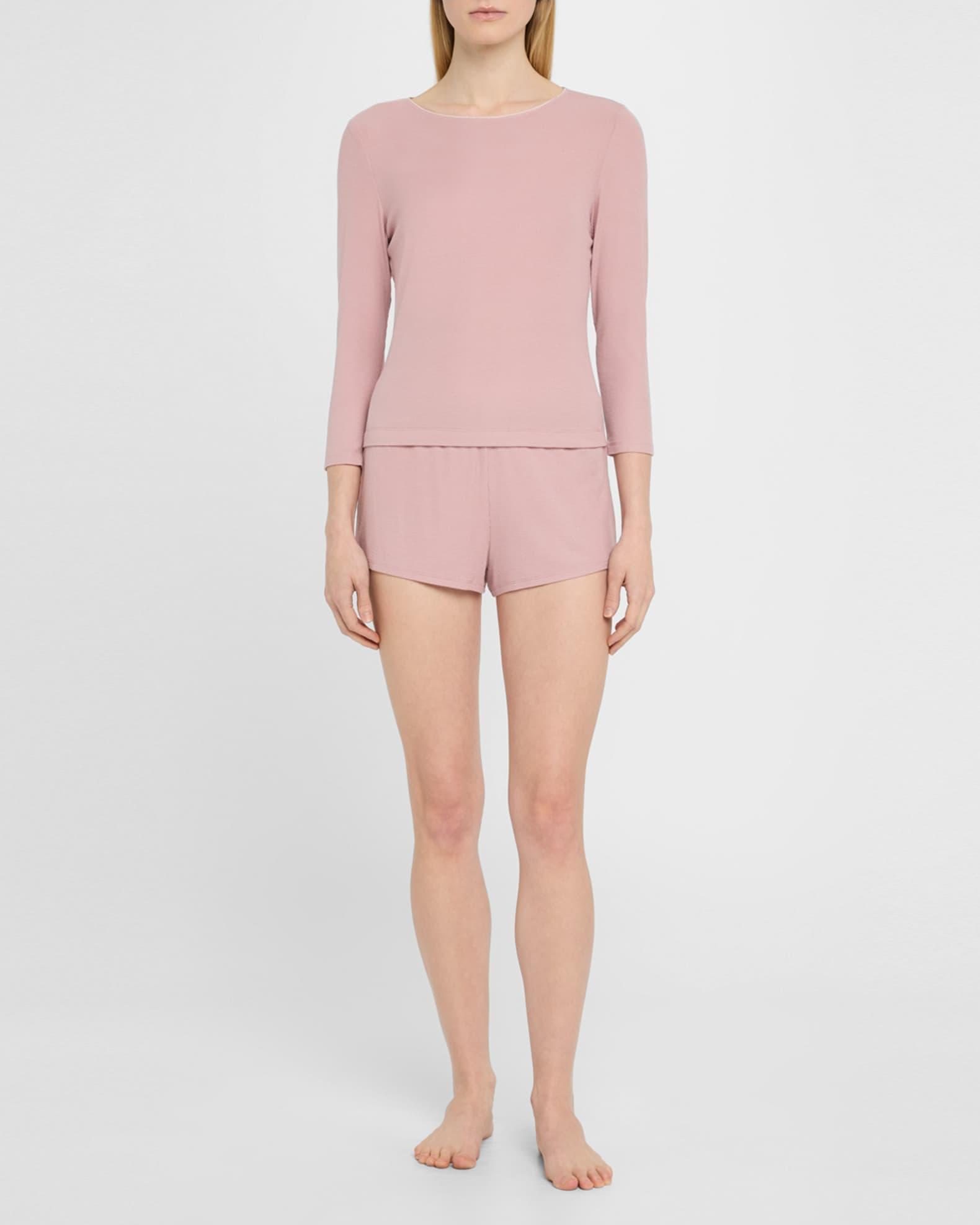 Rib Essentials Ribbed 3/4-Sleeve & Shorts Set Product Image
