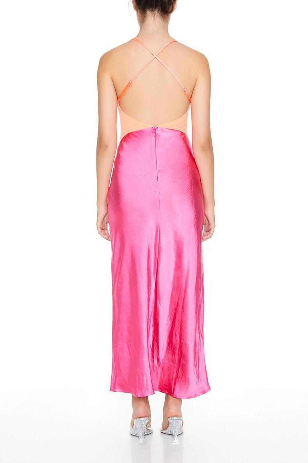 Satin Colorblock Maxi Dress | Forever 21 Product Image