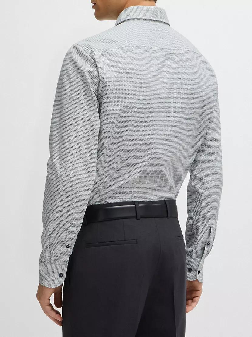 Casual-Fit Shirt in Structured Cotton Product Image
