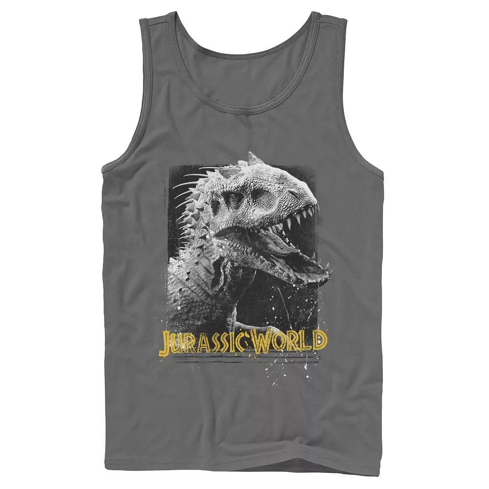 Men's Jurassic World Indominus Rex Profile View Graphic Tank Top, Size: Small, Grey Product Image