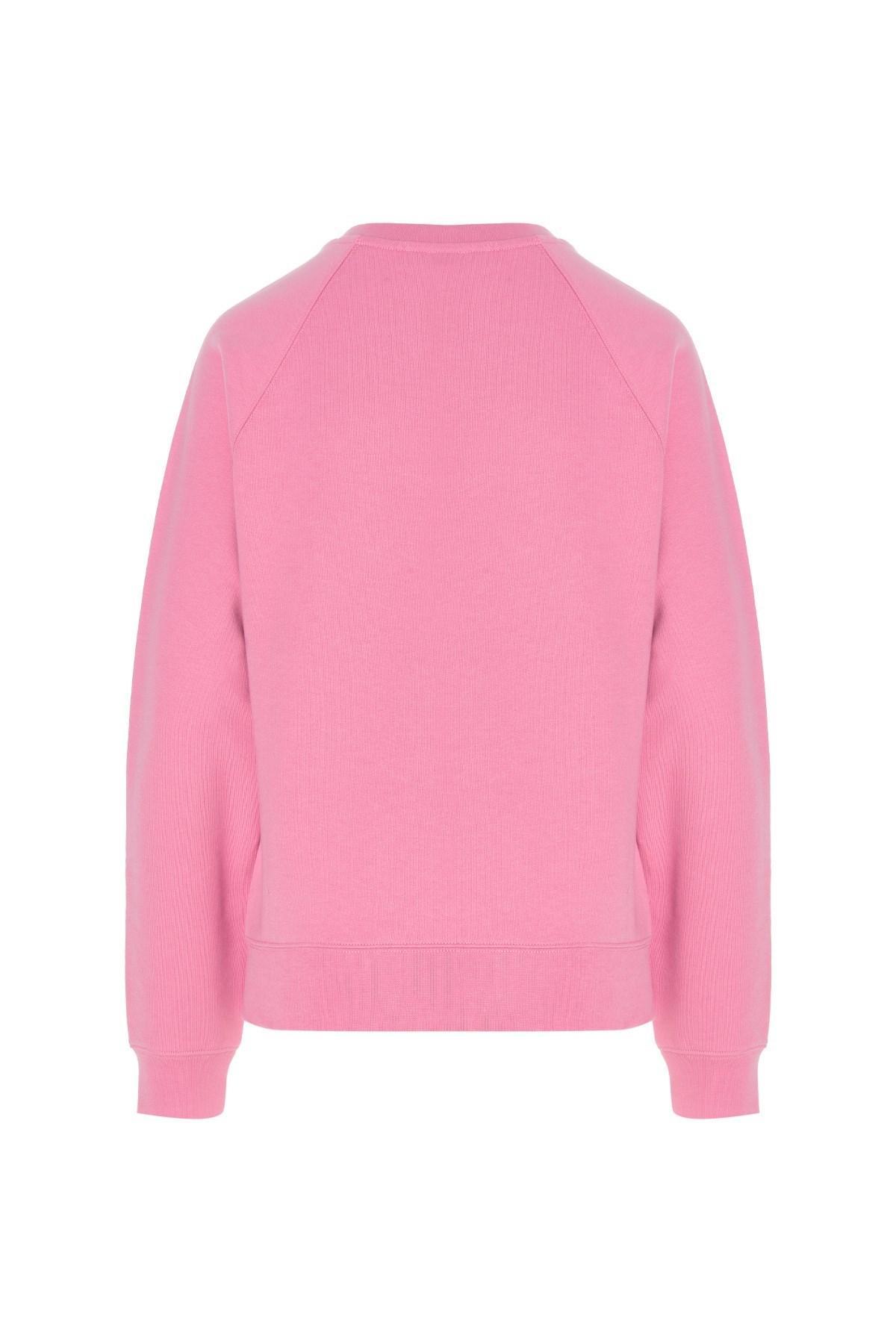 MSGM Logo Print Cotton Sweatshirt In Pink Product Image