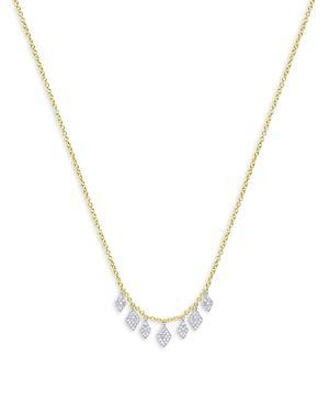 MEIRA T 14k White & Yellow Gold Diamond Dangle Disc Collar Necklace, 18 In White/gold Product Image