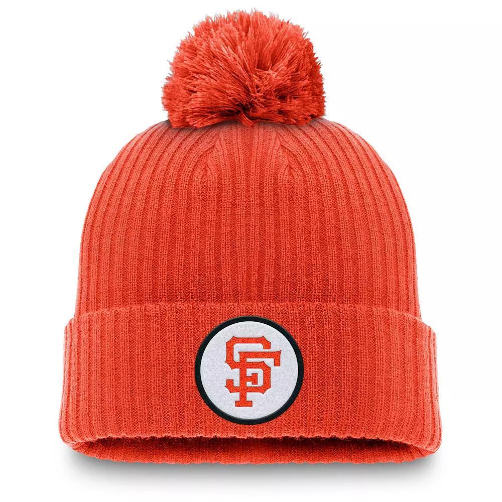 Mens Nike San Francisco Giants Cooperstown Collection Patch Cuffed Knit Hat with Pom Product Image