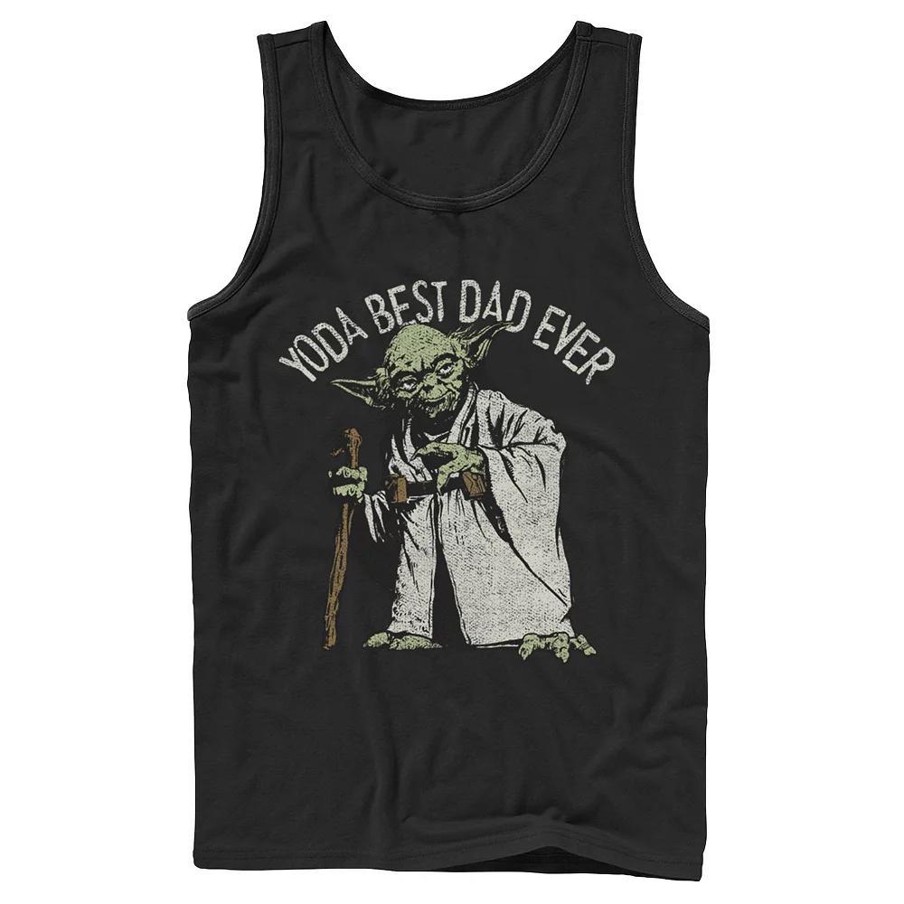 Men's Star Wars "Yoda Best Dad Ever" Tank Top, Size: Large, Black Product Image