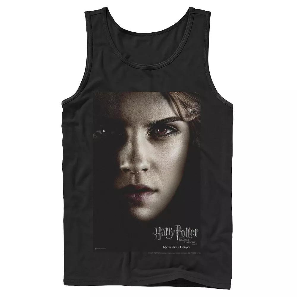Men's Harry Potter Deathly Hallows Hermione Character Poster Graphic Tank Top, Size: Large, Black Product Image