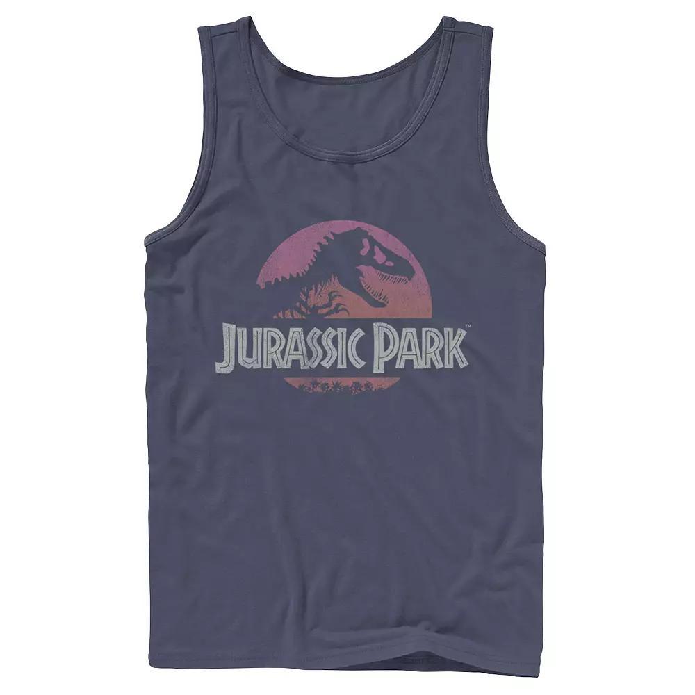Men's Jurassic Park T Rex Sunset Portrait Tank Top, Size: XL, Black Product Image