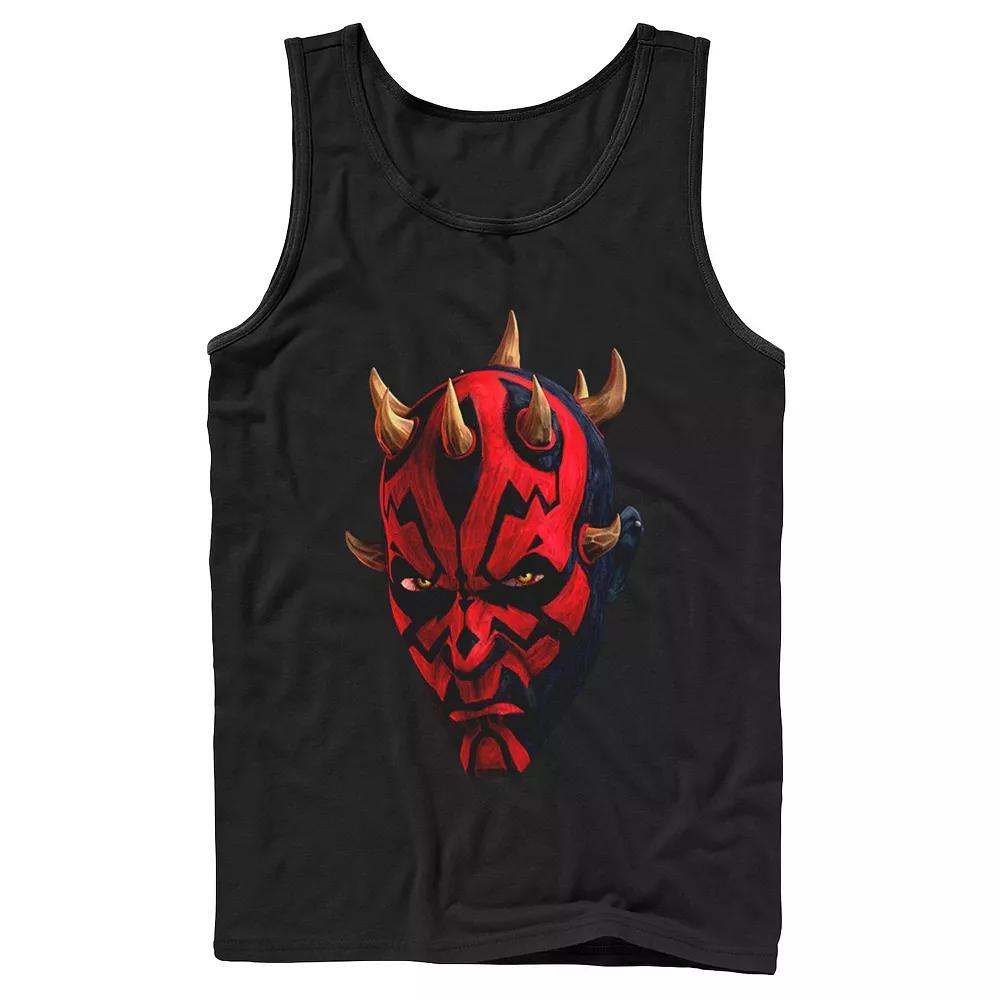 Men's Star Wars: Clone Wars Darth Maul Big Face Tank Top, Size: XL, Black Product Image