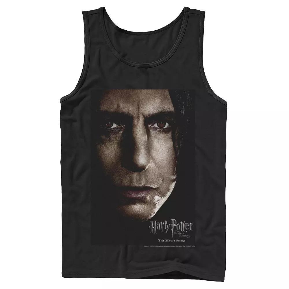 Men's Harry Potter Deathly Hallows Snape Character Poster Graphic Tank Top, Size: Large, Black Product Image