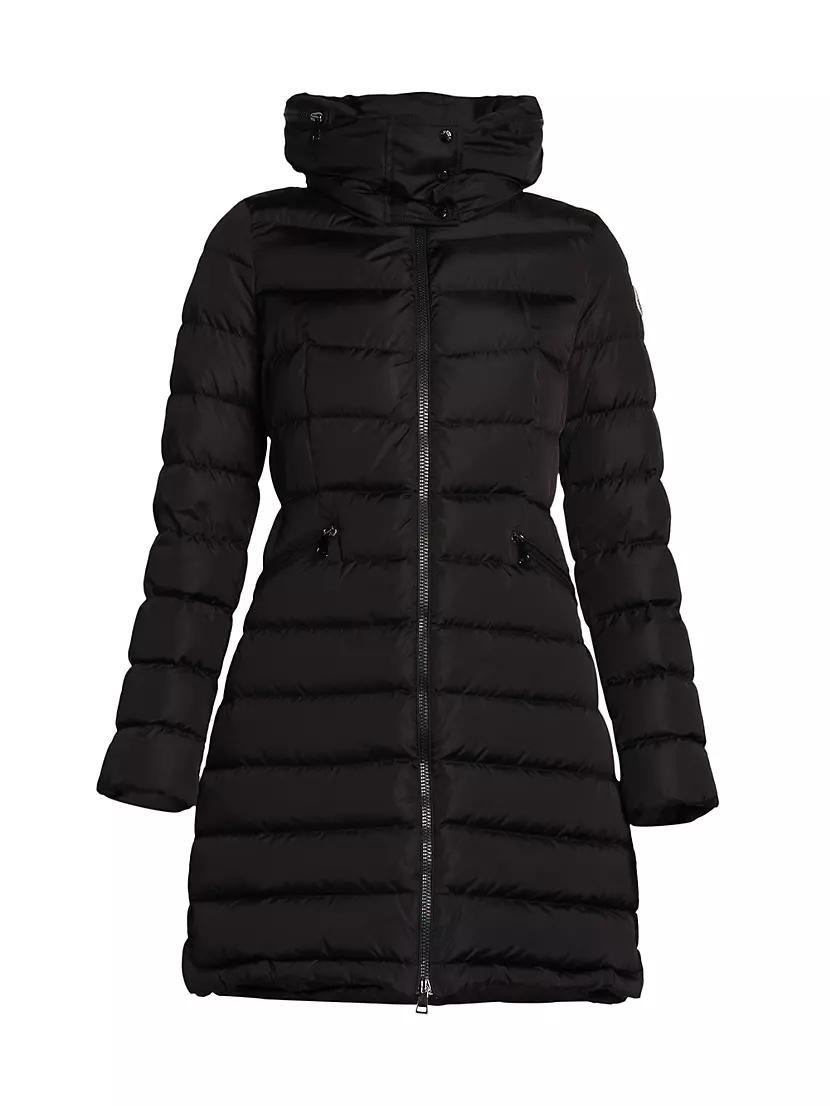 Womens Flammette Fitted Long Down Coat Product Image