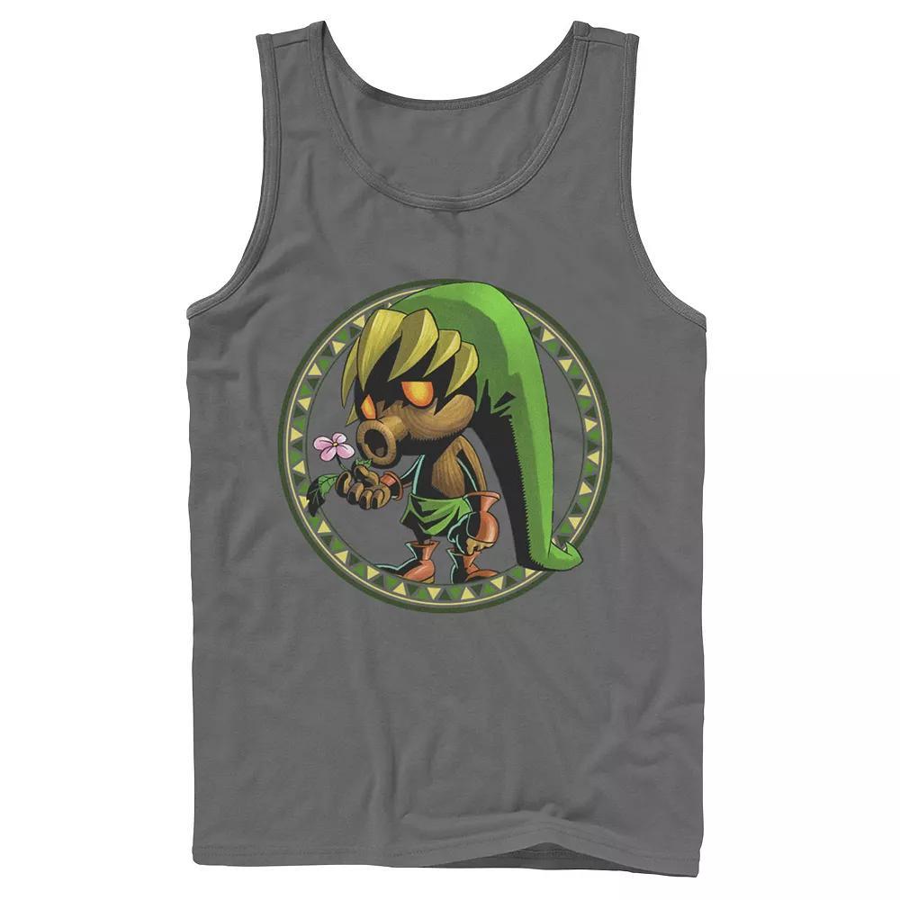 Men's The Legend Of Zelda Deku Mask Link Tank Top, Size: Small, Grey Product Image