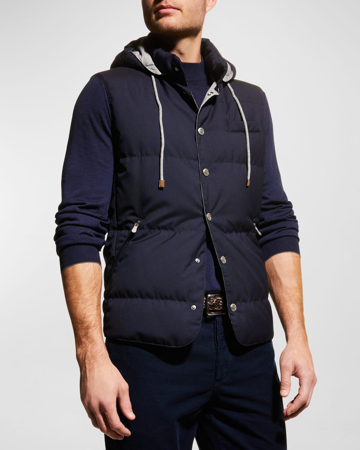 Mens Hooded Down Vest Product Image