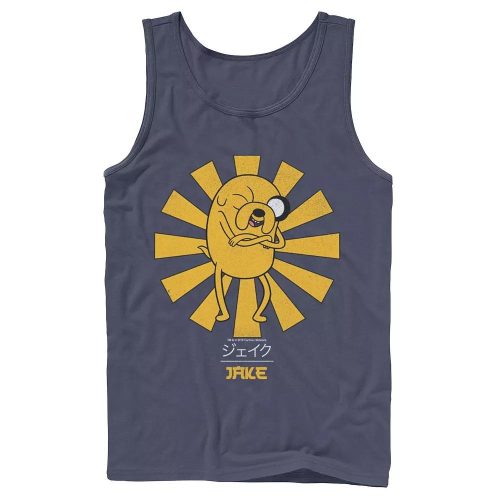 Men's Adventure Time Jake The Dog Kanji Portrait Tank Top, Size: Large, Athletic Grey Product Image