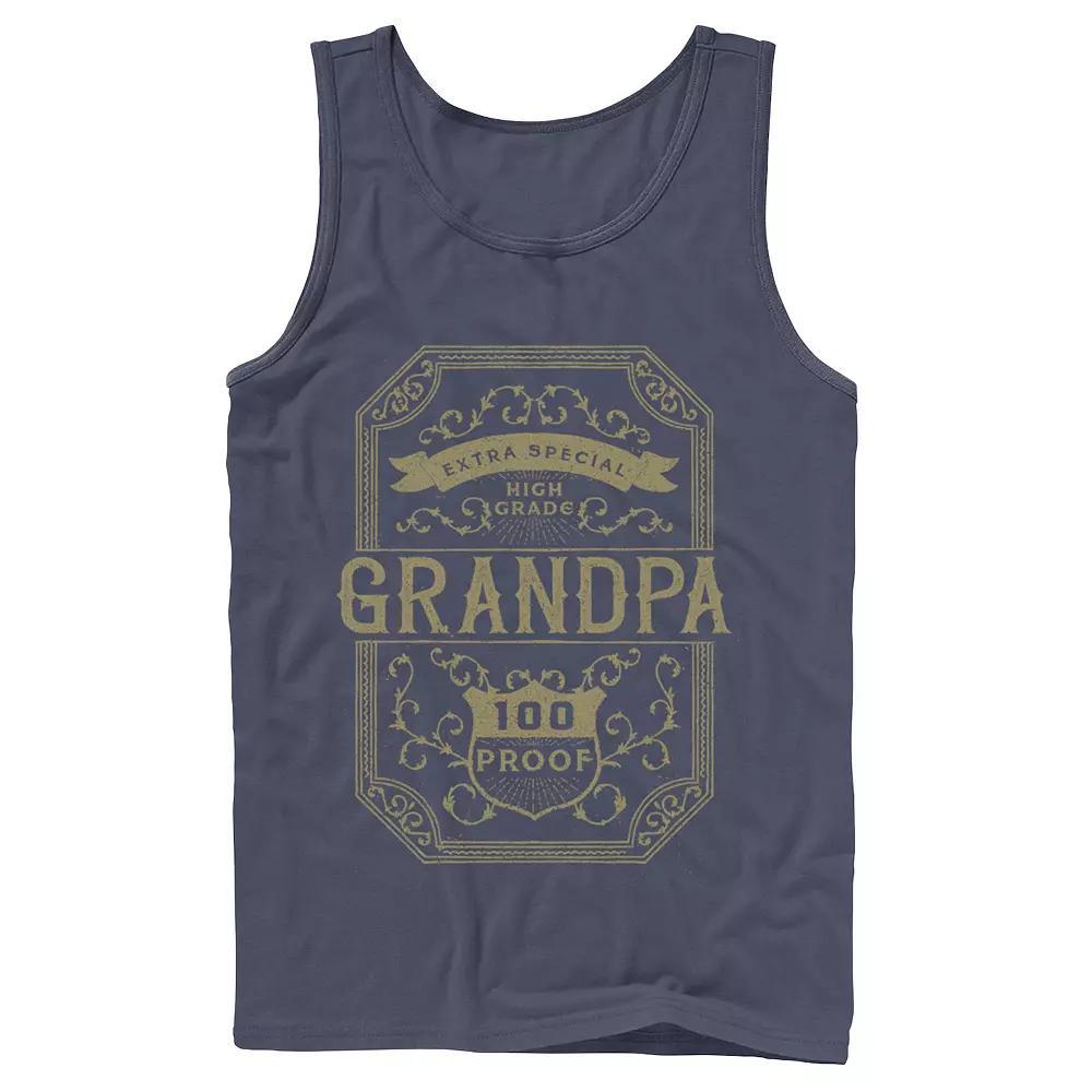 Men's Extra Special Grandpa Bar Label T- Shirt Tank Top, Size: Small, Blue Product Image