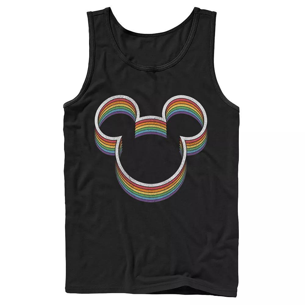 Disney's Mickey Mouse Rainbow Ears Men's Graphic Tank Top, Size: XL, Black Product Image