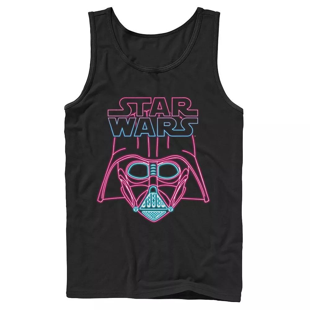 Men's Star Wars Darth Vader Neon Logo Tank Top, Size: Large, Black Product Image