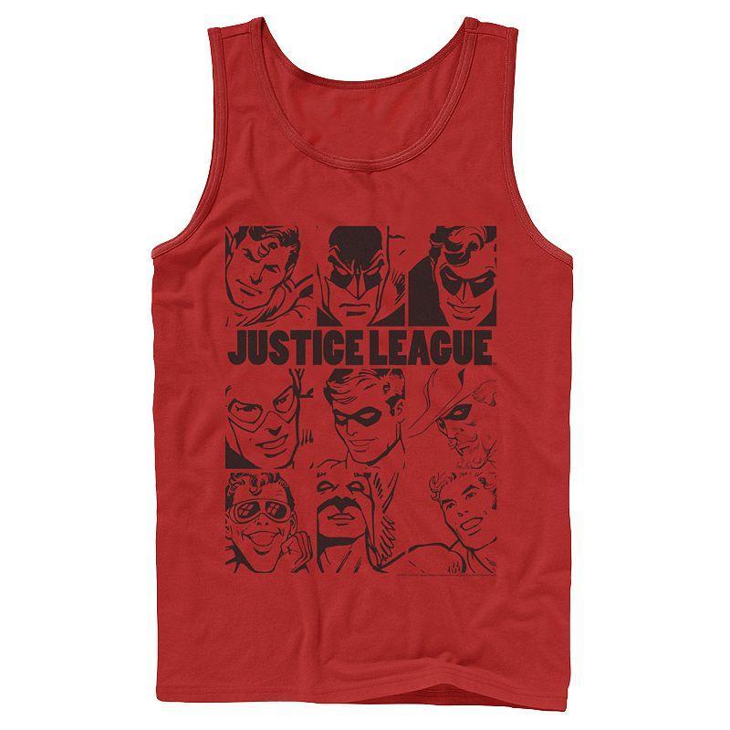 Mens DC Comics Justice League Group Shot Panel Poster Tank Top Athletic Grey Product Image