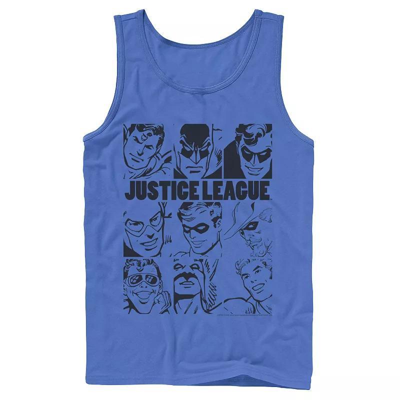 Mens DC Comics Justice League Group Shot Panel Poster Tank Top Athletic Grey Product Image