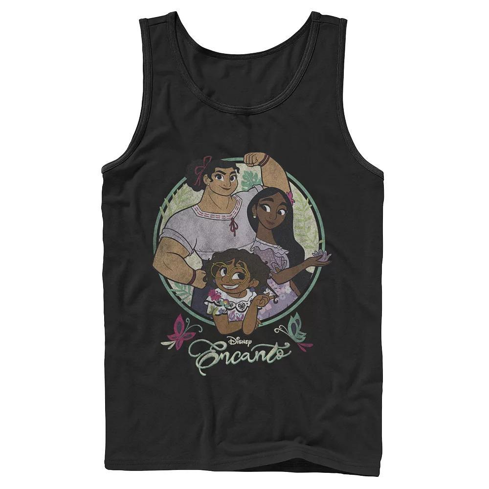 Disney's Encanto Men's Sister Trio Circle Portrait Tank Top, Size: XL, Black Product Image