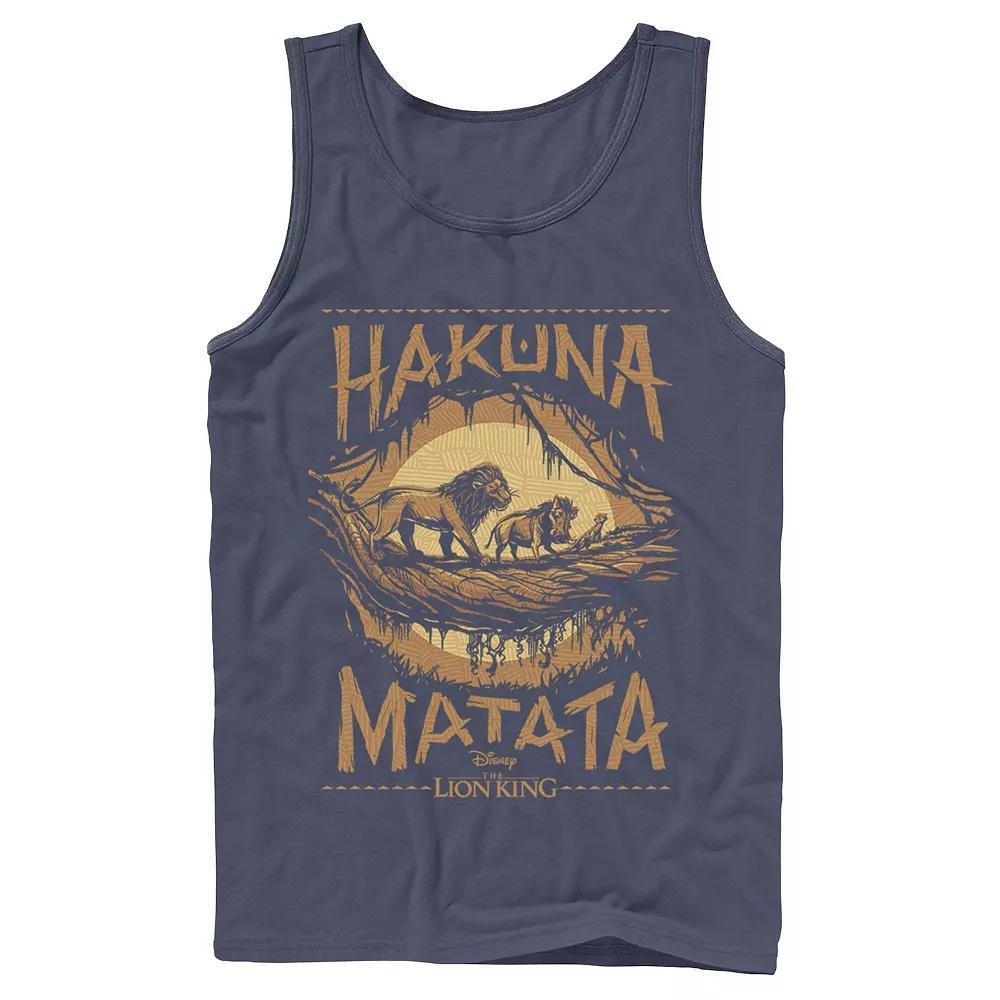 Disney's The Lion King Live Action Hakuna Matata Sunset Poster Men's Tank Top, Size: Small, Blue Product Image