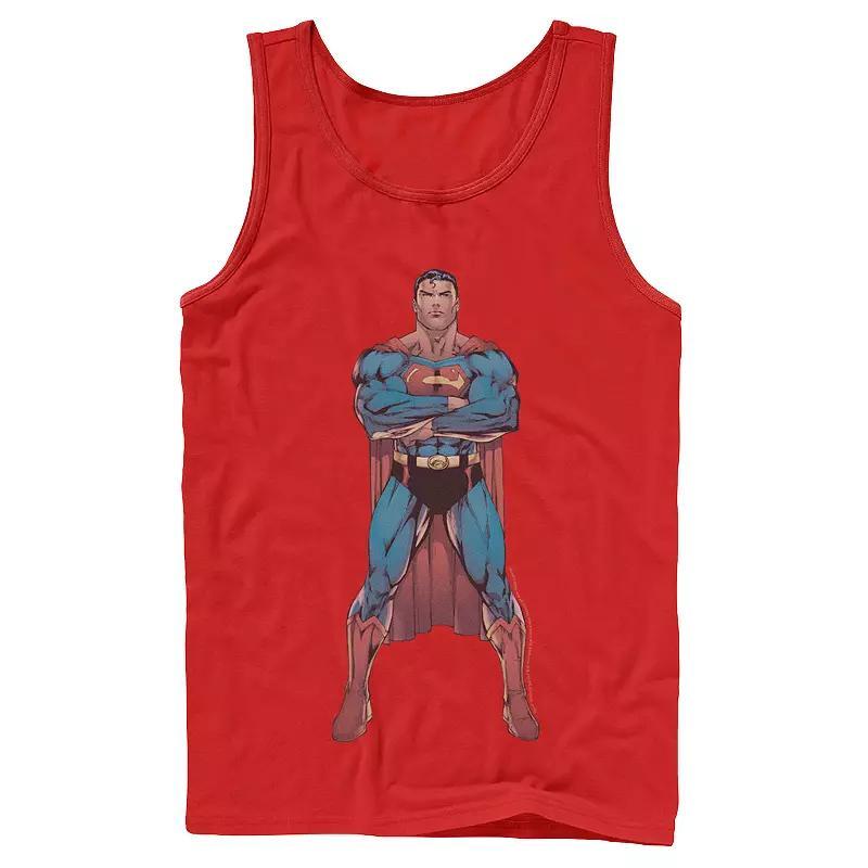 Mens DC Comics Batman Skyline Logo Tank Top Grey Product Image