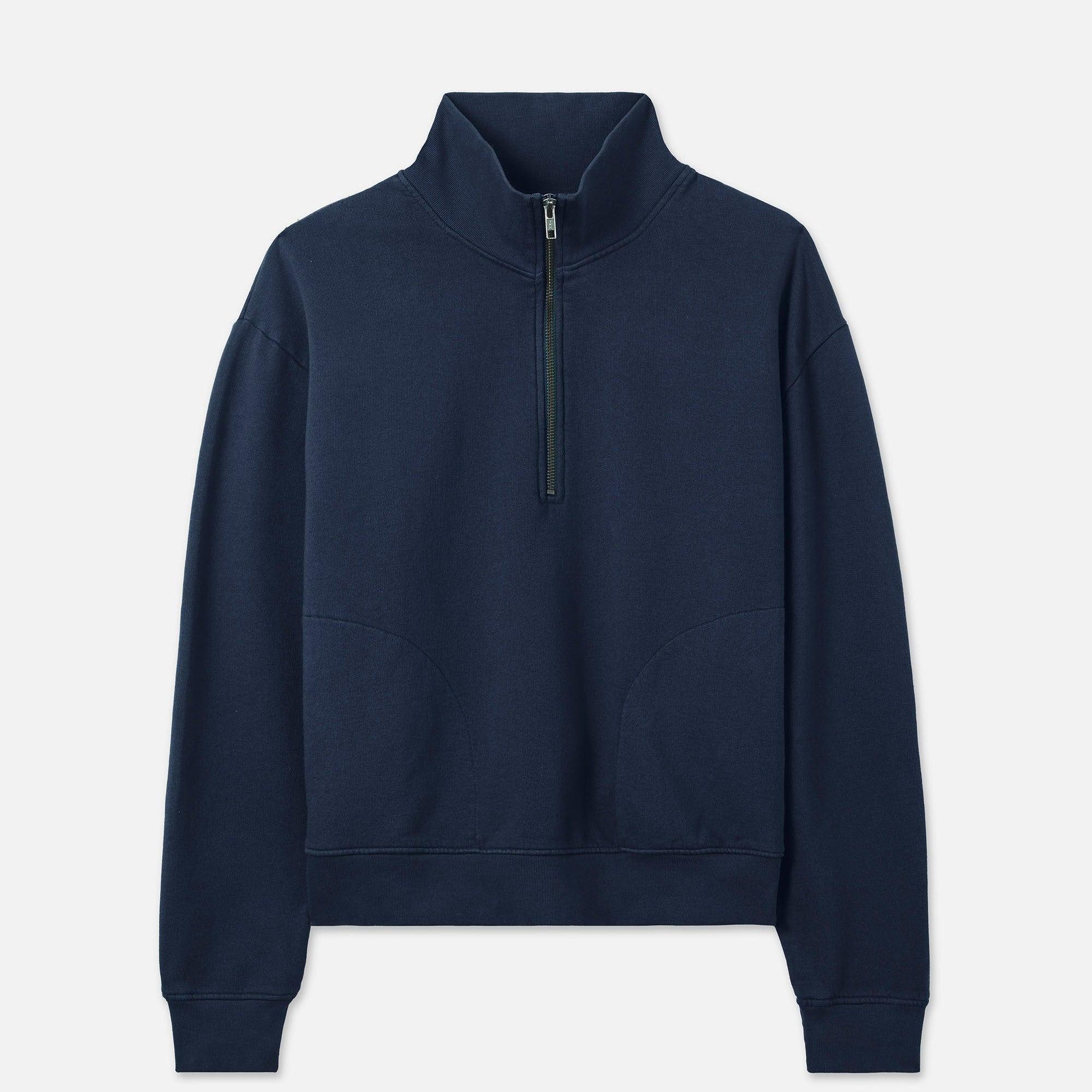 Organic Fleece Quarter Zip Sweatshirt Female Product Image