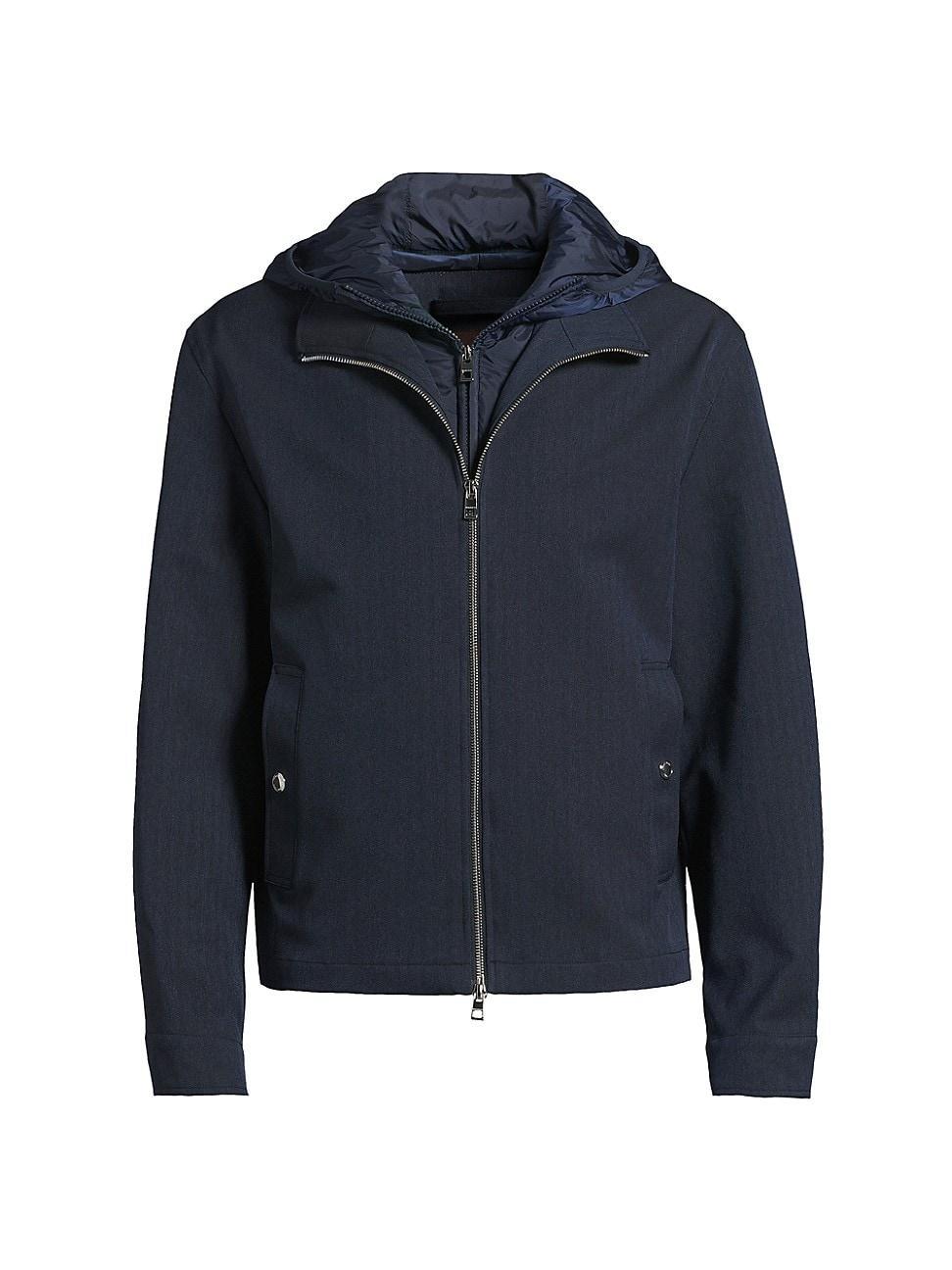 Mens Herringbone Mix-Media Jacket Product Image