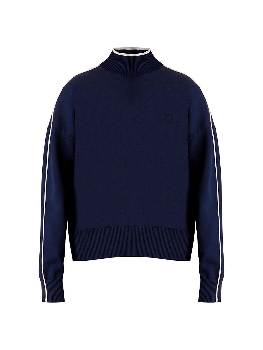 Womens Framed Knit Mock Neck Sweater Product Image