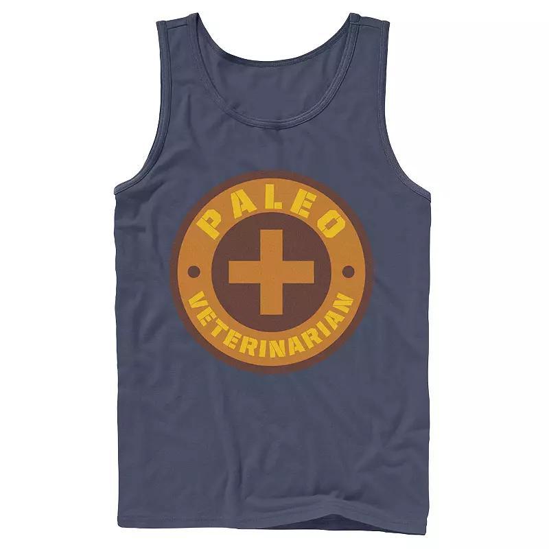 Men's Jurassic World Paleo Veternarian Badge Tank Top, Size: Large, Athletic Grey Product Image