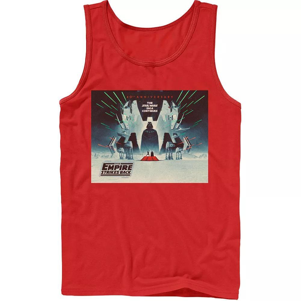 Men's Star Wars: The Empire Strikes Back 40th Anniversary Poster Tank Top, Size: Large, White Product Image