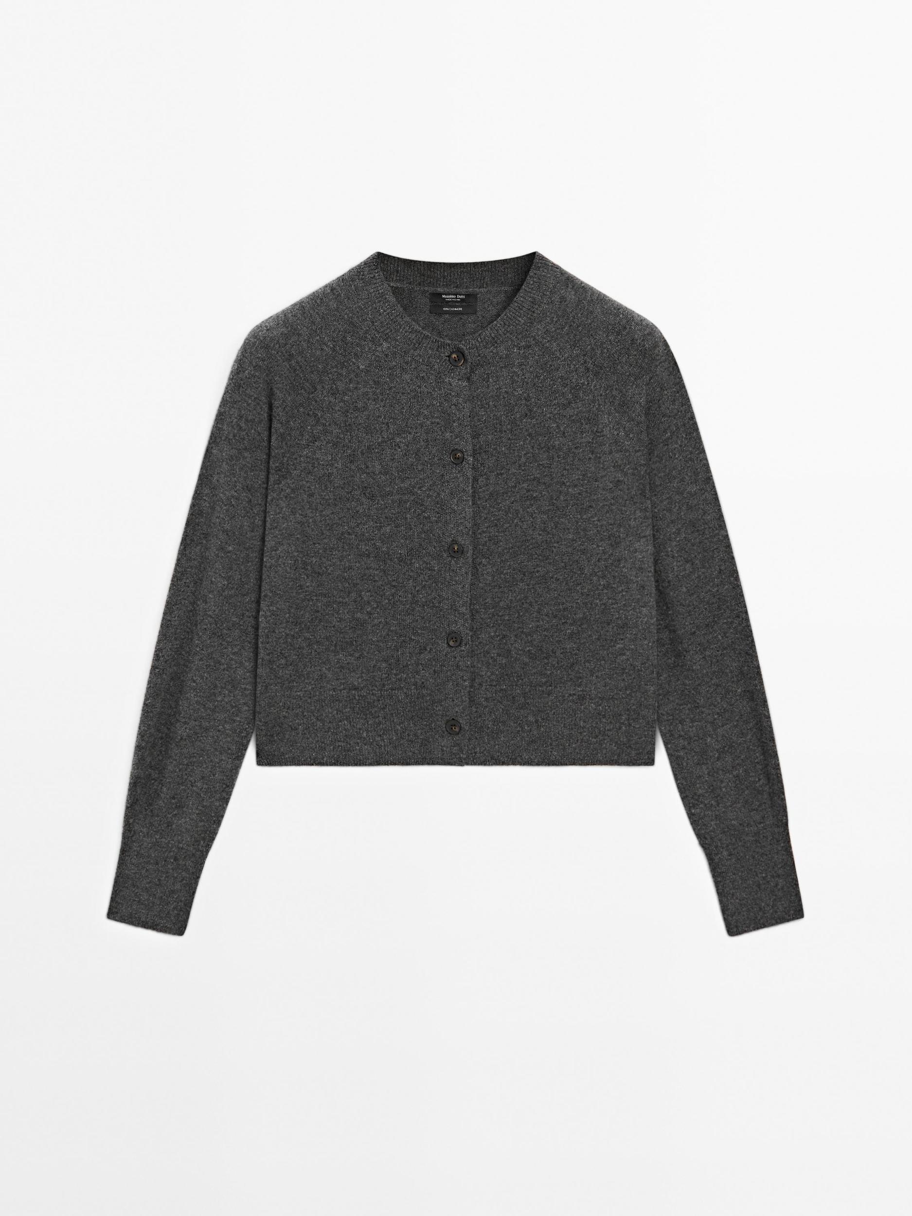 100% cashmere long sleeve cardigan Product Image