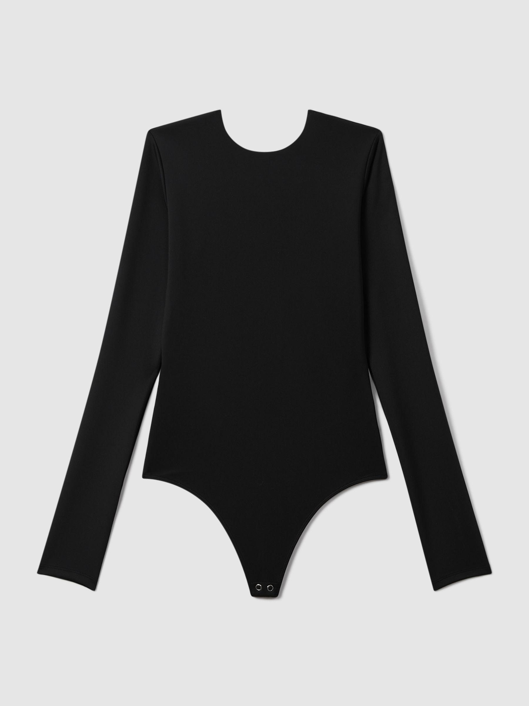 Good American Scoop Back Thong Bodies in Black Product Image