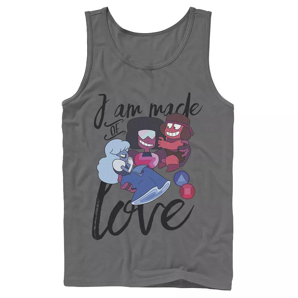 Men's Cartoon Network Steven Universe I Am Made Of Love Tank Top, Size: XL, Grey Product Image