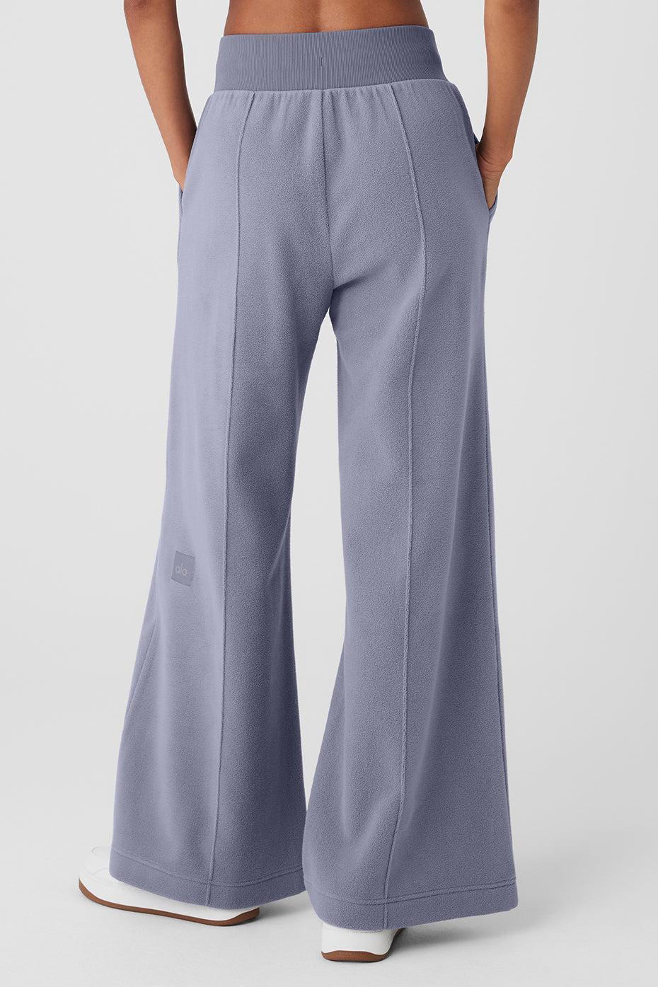 Polar Fleece High-Waist Snowdrift Wide Leg Pant - Fog Product Image
