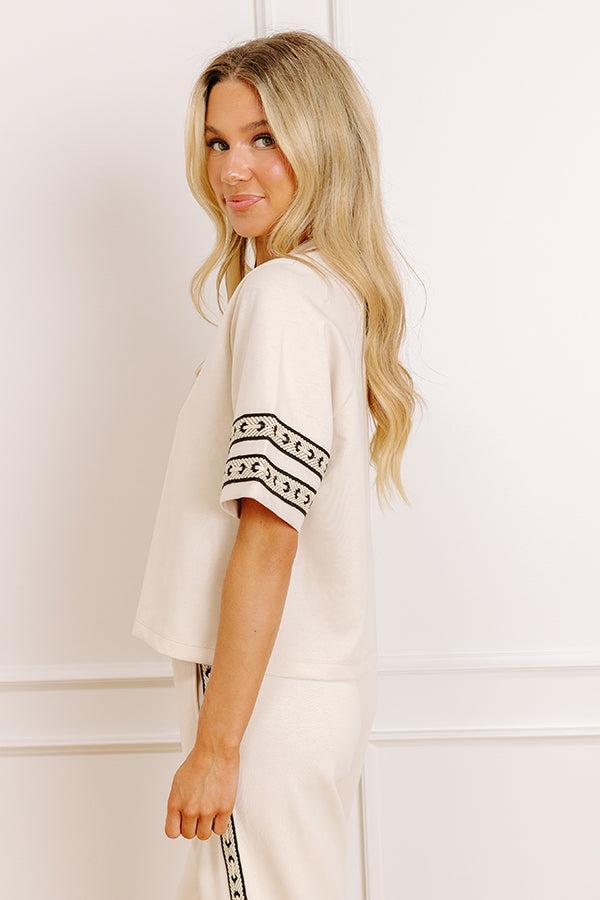Villa Brunch Shift Top in Cream Product Image
