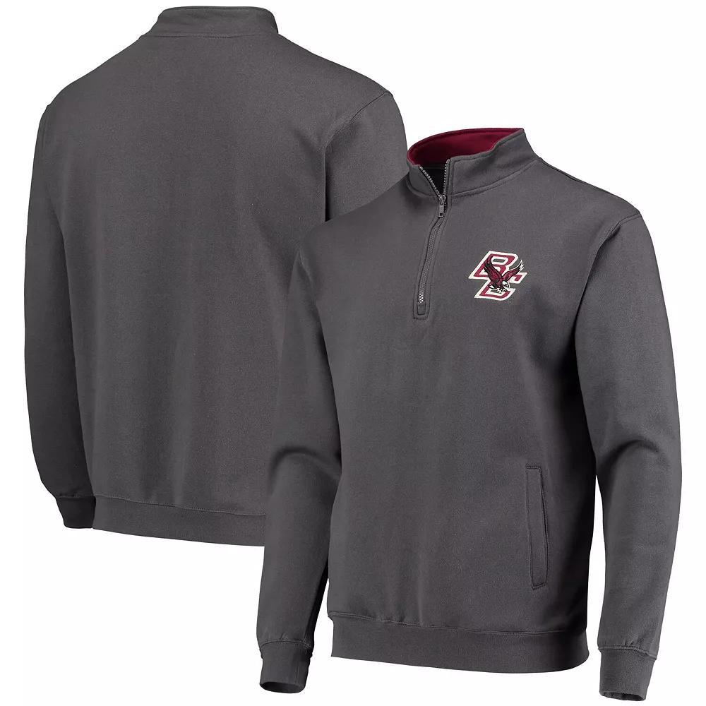 Men's Colosseum Charcoal Boston College Eagles Tortugas Logo Quarter-Zip Pullover Jacket, Size: 2XL Product Image