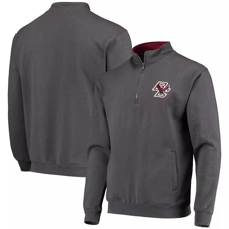 Men's Colosseum Charcoal Boston College Eagles Tortugas Logo Quarter-Zip Pullover Jacket, Size: 2XL Product Image
